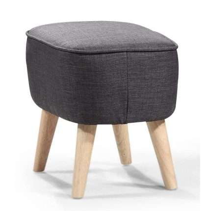 Georgia Foot Stool upholstered in Key West Gunmetal fabric