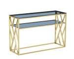 Gianna Gold Console Table with elegant design and shelf