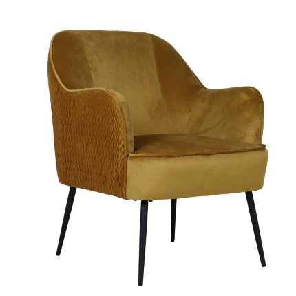 Ivy Chair with Harvest velvet quilted back design
