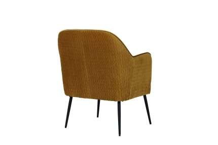 Ivy Chair Harvest with velvet quilted back, sleek design