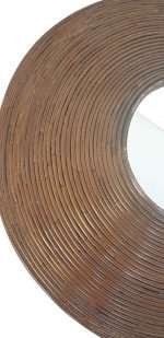 Close-up of the elegant Leilani Mirror 80cm diameter showcasing its design.