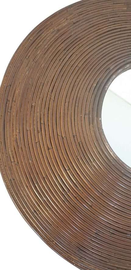 Close-up of the elegant Leilani Mirror 80cm diameter showcasing its design.