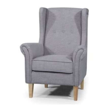 Lisetta Chair with Fiesta Silver upholstery and timber legs