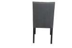 Back of Lodge Dining Chair in Black/Espresso with sleek fabric