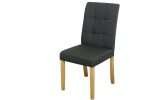 Lodge Dining Chair with black upholstery and beech legs