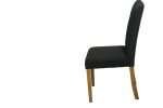 Black Lodge Dining Chair with Beech Legs Side View