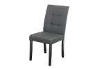 Lodge Dining Chair with black upholstery and espresso legs