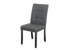 Lodge Dining Chair in black with espresso legs, modern design