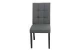 Lodge Dining Chair with Black Upholstery and Espresso Legs
