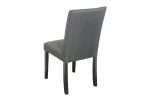 Elegant Lodge Dining Chair with black fabric and espresso legs