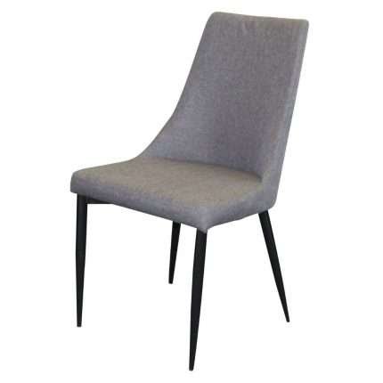 Maddison Chair Grey Tweed Fabric with Black Steel Legs