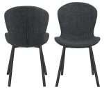 Maya Chair #19 with charcoal fabric and black legs