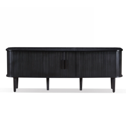Melba 160W Entertainment Unit in sleek black finish with storage