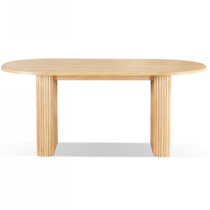 Melba 180L dining table with natural wood finish, seats six.