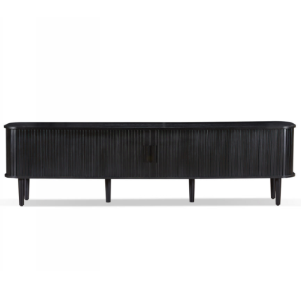 Melba 200W Black Entertainment Unit with sleek design and storage