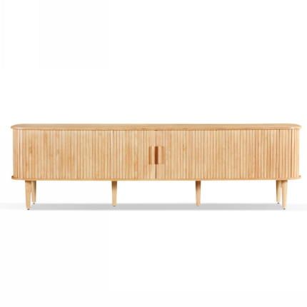 Melba 200W Entertainment Unit in natural finish with storage