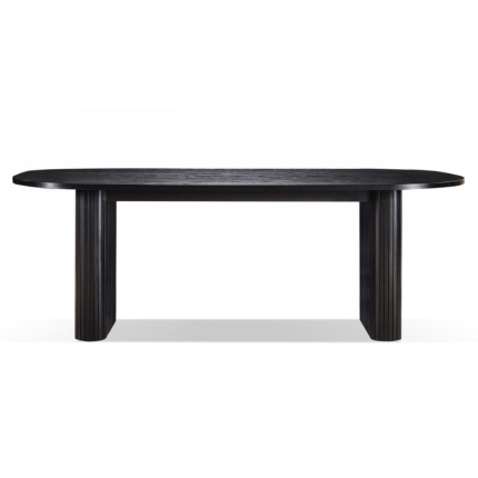 Melba 220L black dining table with minimalist design