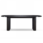 Melba black dining table, modern design, spacious surface