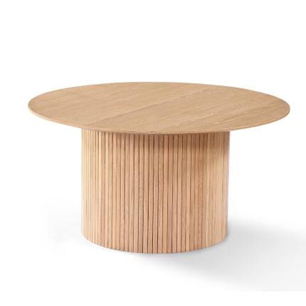 Miami Coffee Table in Light Oak, round design, home decor