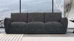 Modo 1975 3 Seater Sofa in Black and Grey Melange Fabric