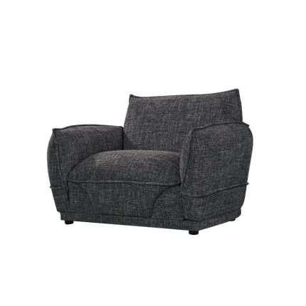 Modo 1975 Arm Chair upholstered in sleek black and grey melange fabric