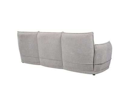 Back view of Modo 1975 3 seater sofa in grey melange fabric