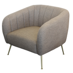 Monet Accent Chair in Fiesta Mink with bronze legs