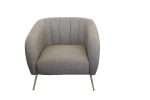 Monet Accent Chair in Fiesta Mink with bronze metal legs