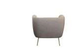 Back view of Monet Accent Chair in Fiesta Mink with bronze legs