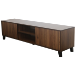 Montauk Entertainment Unit with brown timber look and black legs