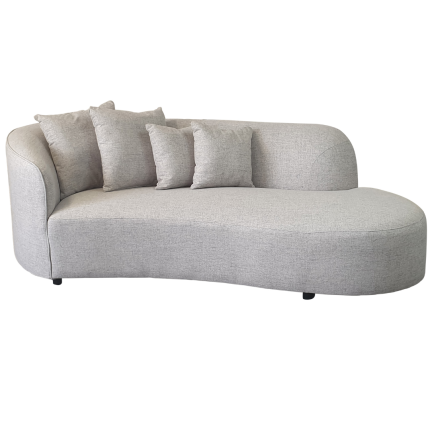 Mowbray Chaise in Domus Steel fabric, modern and stylish
