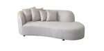 Mowbray Chaise sofa in luxurious Domus Steel fabric