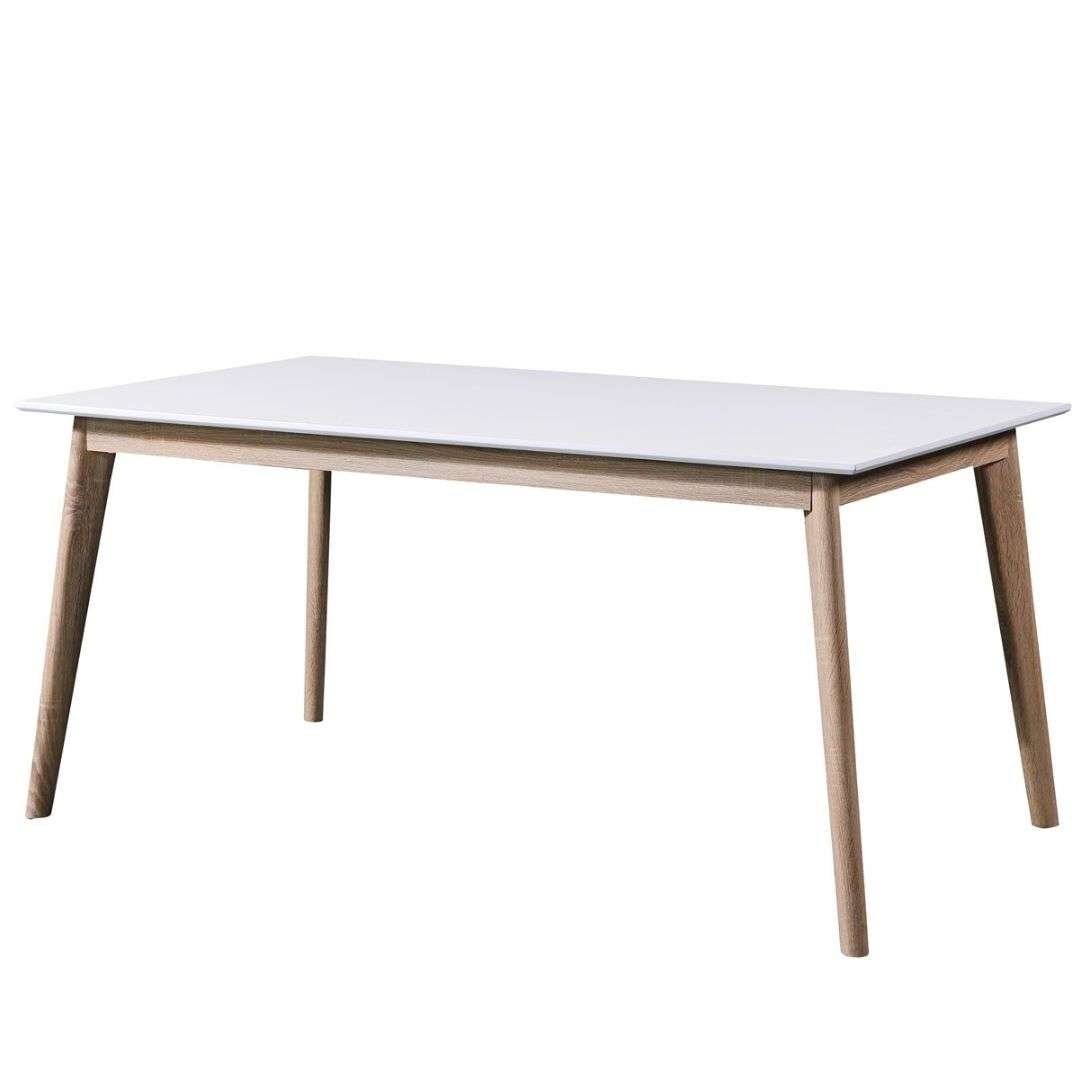 Oslo Dining Table Square White/Natural Oslo Dining Table in white and natural finish, square design