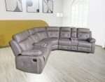 Luxurious Oxley Corner Recliner Set in truffle with recliners