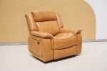 Paragon power motion 2 seater recliner in tan faux leather