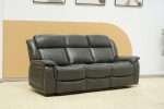 Paragon Power Motion 3 Seater Recliner in black charcoal faux leather