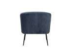 Back view of Perla Chair in spruce velvet with fluted design
