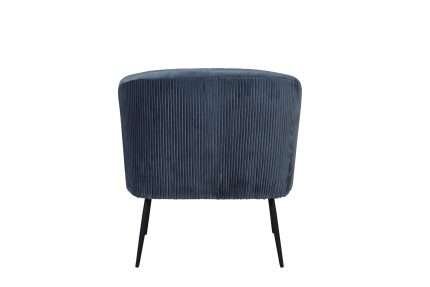 Back view of Perla Chair in spruce velvet with fluted design