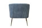 Perla chair with spruce velvet fluted back and gold legs