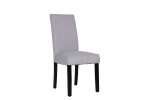 Ray dining chair in wenge finish with grey fabric seat