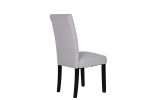 Ray dining chair with wenge finish and grey fabric seat