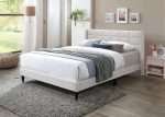 Regina Double Bed natural fabric in a stylish bedroom setup