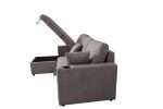 Romy Sofa Bed Truffle II with storage chaise and cushions
