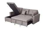 Romy Sofa Bed in Truffle II with reversible storage chaise