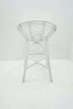 Sabah Bar Stool in white rattan with modern design and comfort
