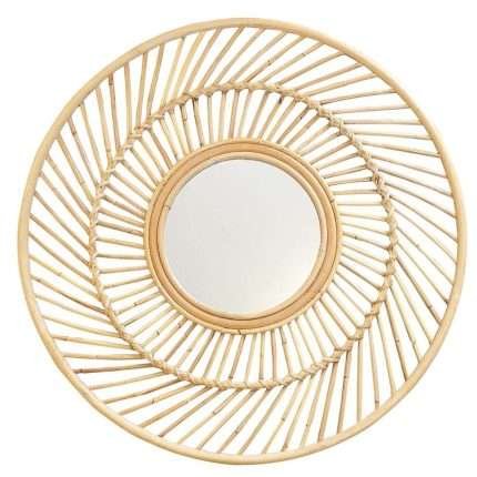 Sequoia Mirror 80cm dia crafted from natural rattan