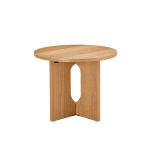 Round oak veneer Soho side table for modern living room