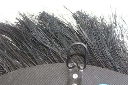 Back detail of Sonoma Sunrise Mirror with abaca texture