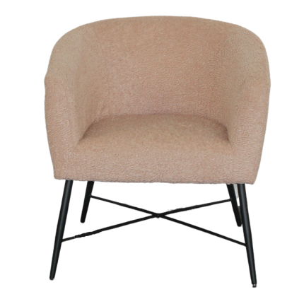 Suffolk Accent Chair with Blush Sheep Wool Upholstery