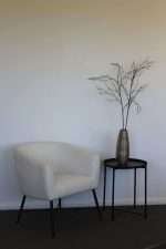 Suffolk Accent Chair with Morgan USA Sheep Wool White upholstery